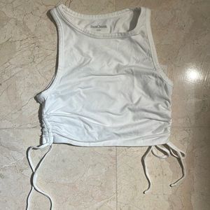 white crop top